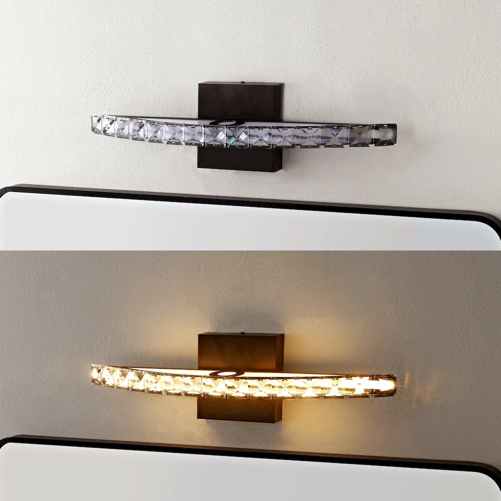 Alyson Bohemian Industrial Iron/Acrylic Integrated Led Vanity Light. Picture 9