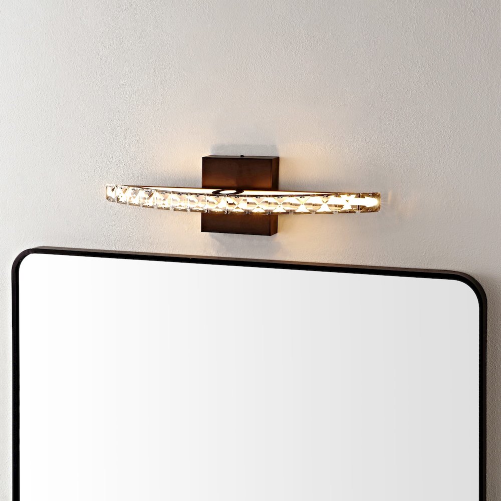 Alyson Bohemian Industrial Iron/Acrylic Integrated Led Vanity Light. Picture 7