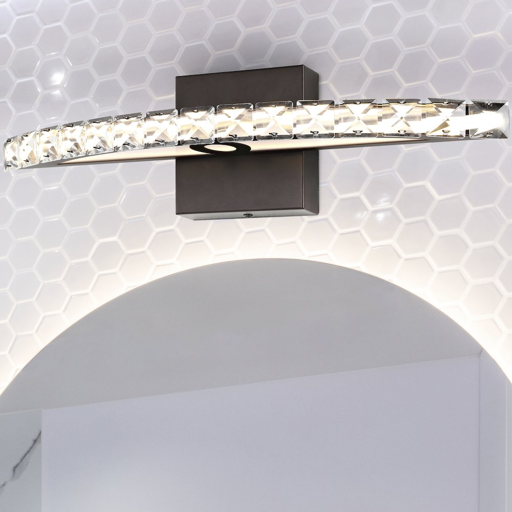 Alyson Bohemian Industrial Iron/Acrylic Integrated Led Vanity Light. Picture 8
