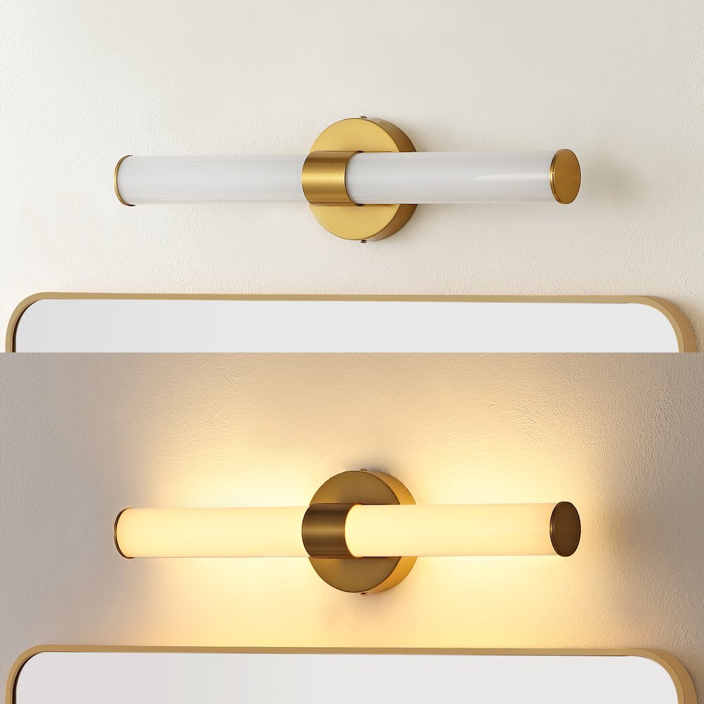 Brooks Industrial Mid Century Iron Integrated Led Vanity Light. Picture 9