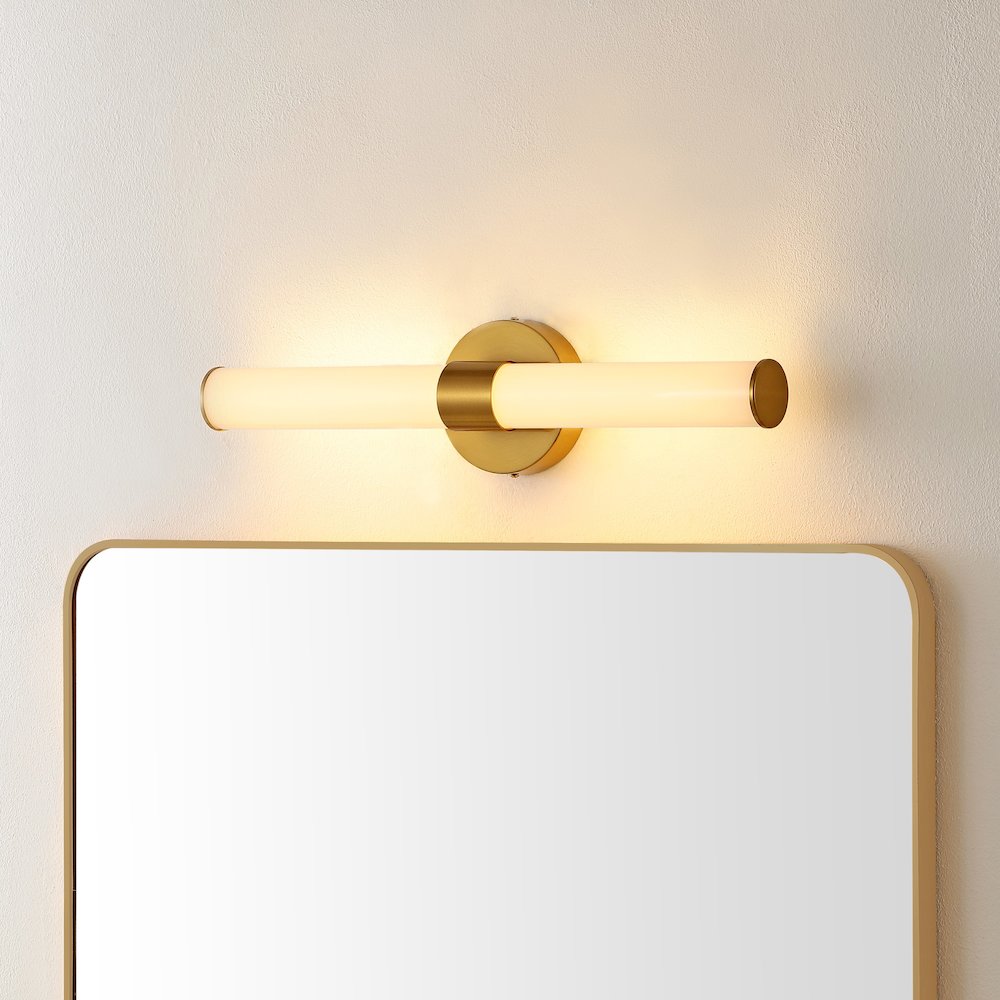 Brooks Industrial Mid Century Iron Integrated Led Vanity Light. Picture 7