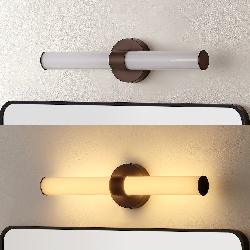 Brooks Industrial Mid Century Iron Integrated Led Vanity Light. Picture 9