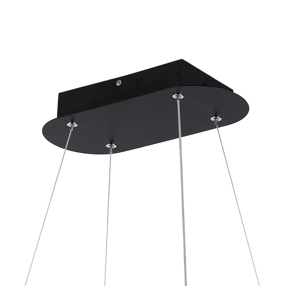 Brice Modern Contemporary Iron Integrated LED Pendant. Picture 3