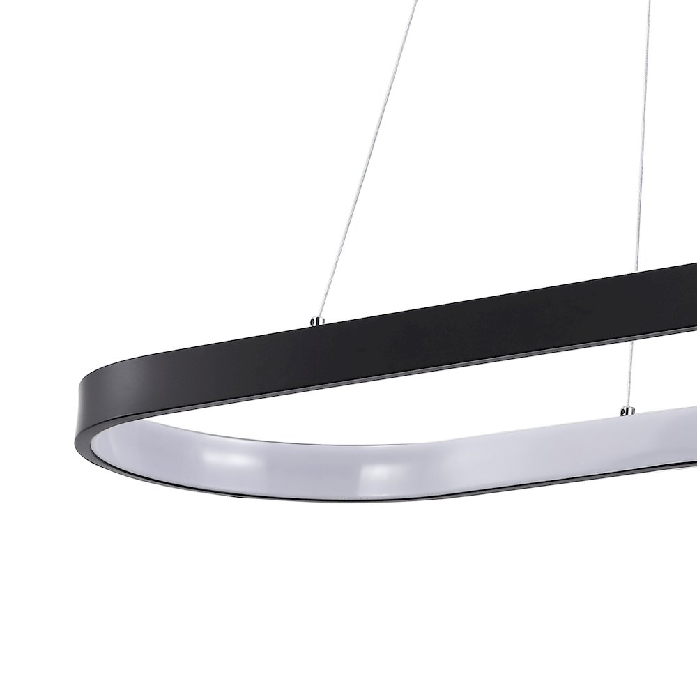 Brice Modern Contemporary Iron Integrated LED Pendant. Picture 2