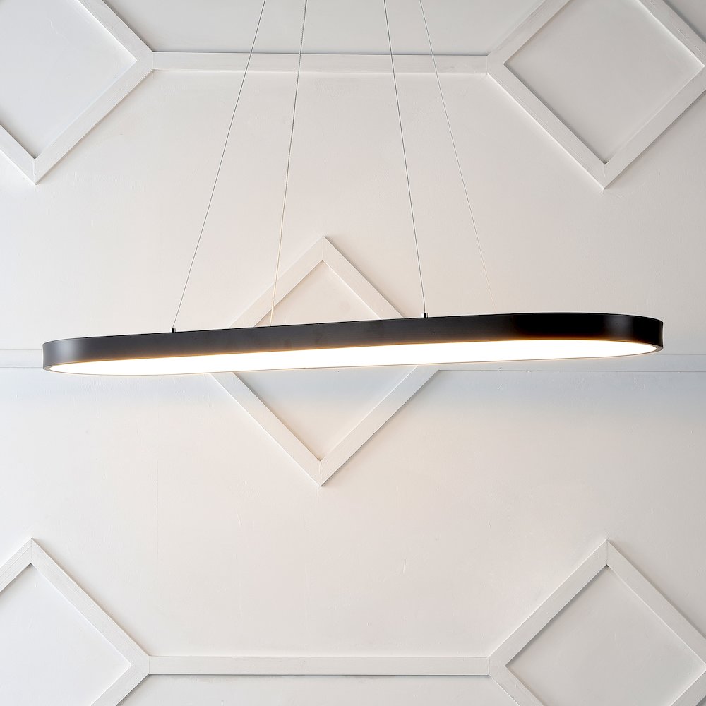 Brice Modern Contemporary Iron Integrated LED Pendant. Picture 9