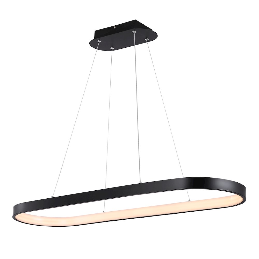 Brice Modern Contemporary Iron Integrated LED Pendant. Picture 8