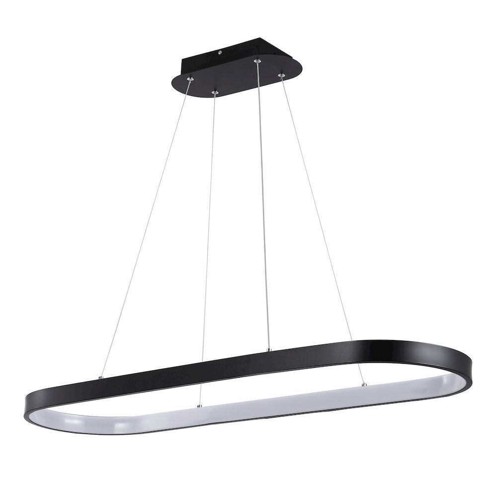 Brice Modern Contemporary Iron Integrated LED Pendant. Picture 1