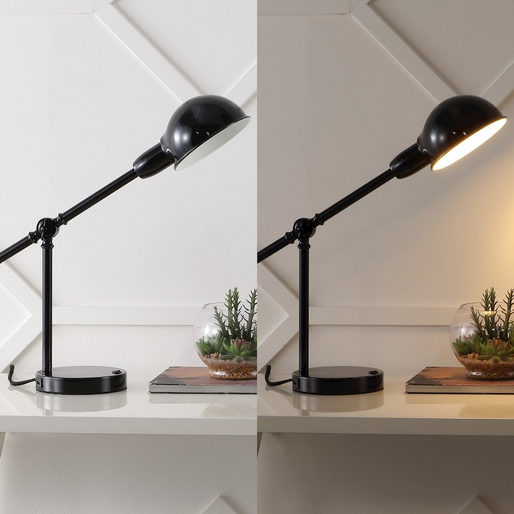 Curtis Vintage Industrial Iron Adjustable Dome Shade Led Task Lamp. Picture 8