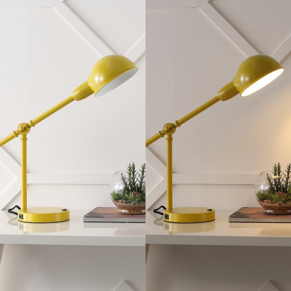 Curtis Vintage Industrial Iron Adjustable Dome Shade Led Task Lamp. Picture 8