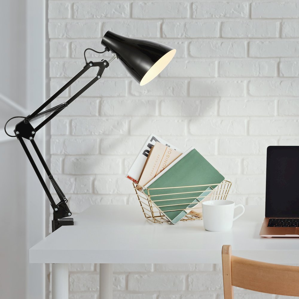 Odile Classic Industrial Adjustable Articulated Clamp On Led Task Lamp. Picture 6