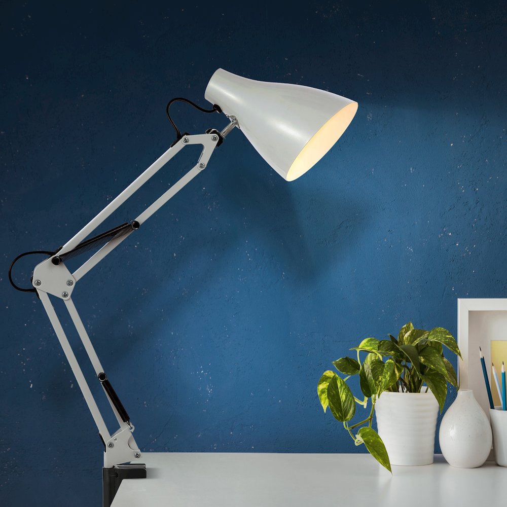 Odile Classic Industrial Adjustable Articulated Clamp On Led Task Lamp. Picture 7