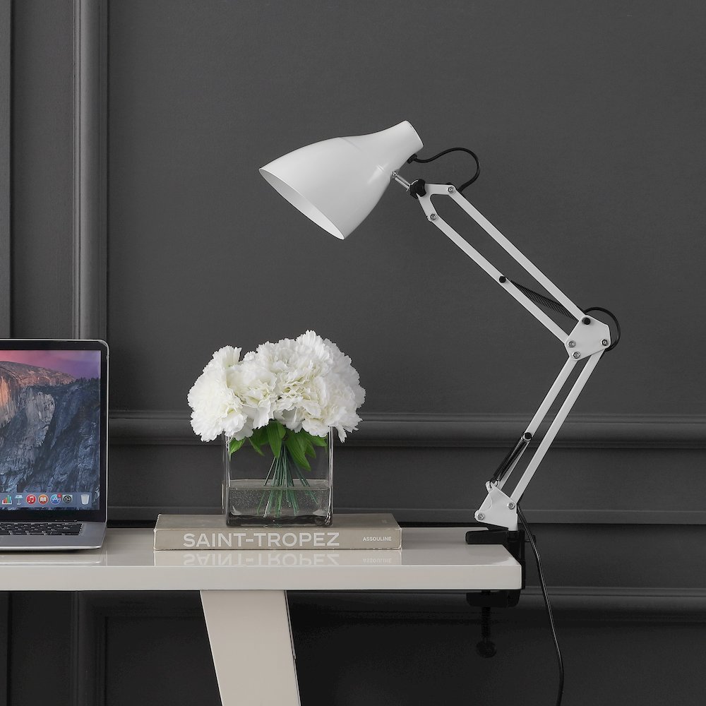 Odile Classic Industrial Adjustable Articulated Clamp On Led Task Lamp. Picture 2