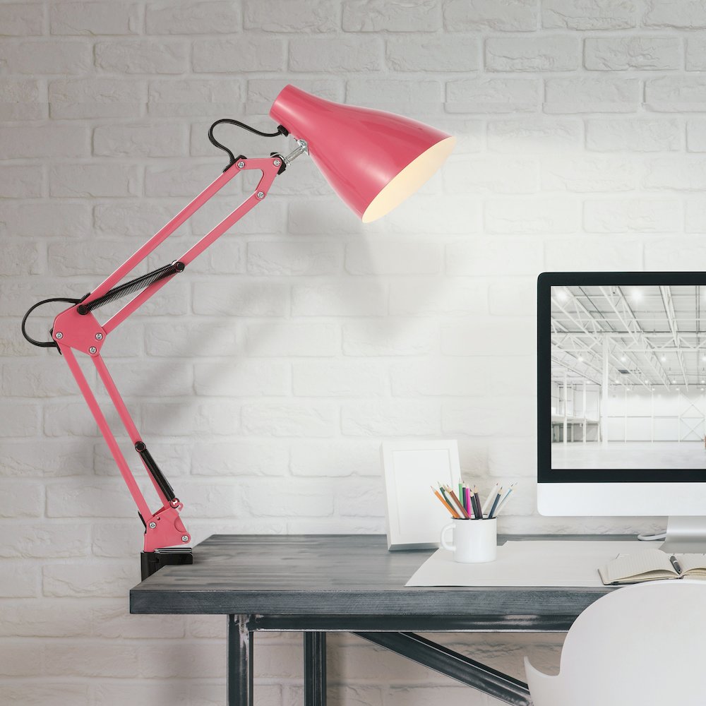 Odile Classic Industrial Adjustable Articulated Clamp On Led Task Lamp. Picture 6