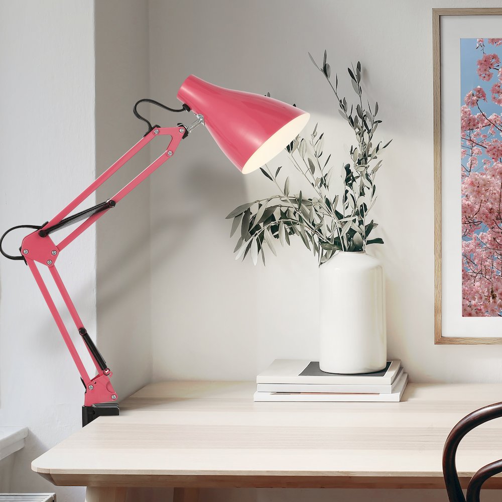 Odile Classic Industrial Adjustable Articulated Clamp On Led Task Lamp. Picture 7
