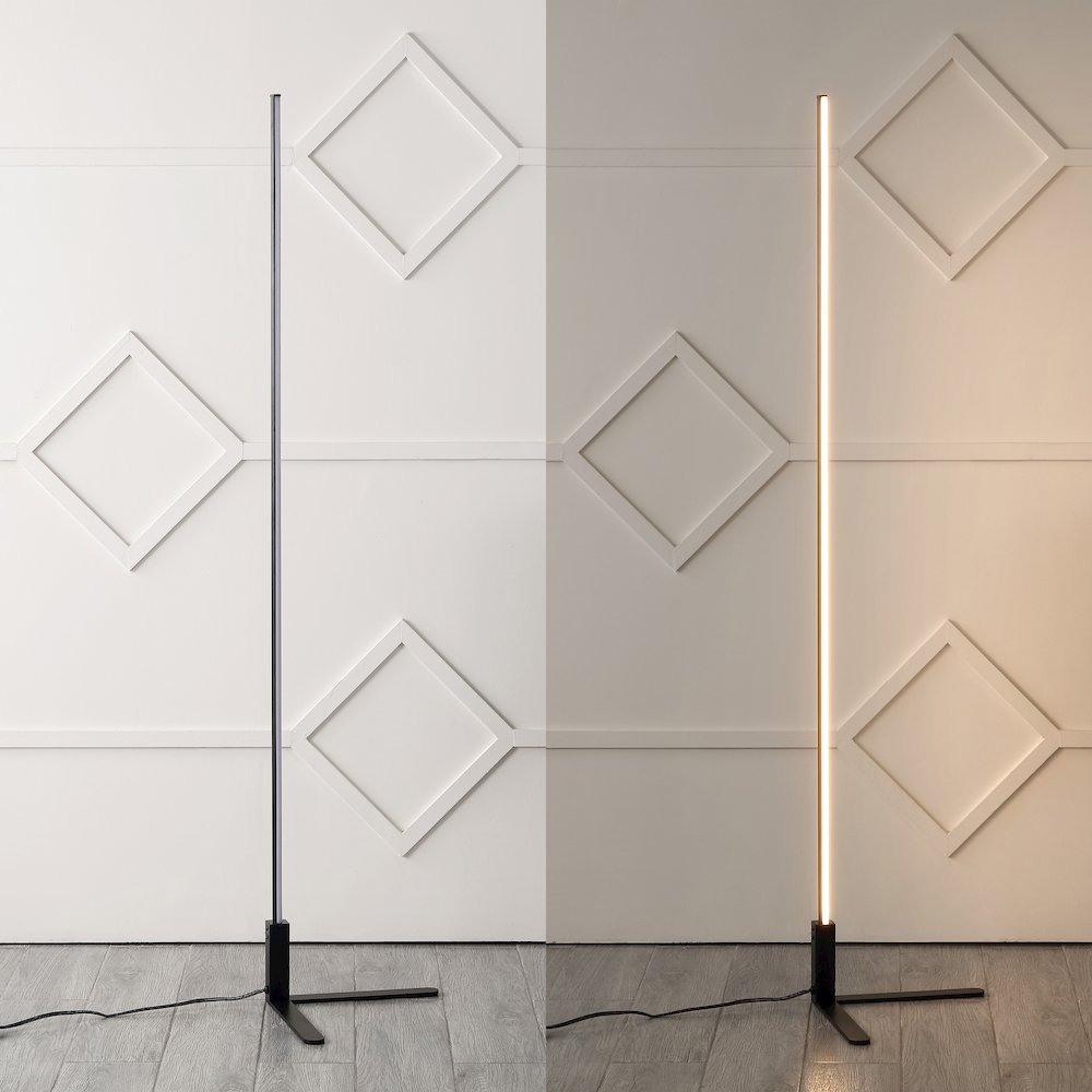 Potts Modern Contemporary Aluminum/Iron Integrated Led Post Floor Lamp. Picture 7