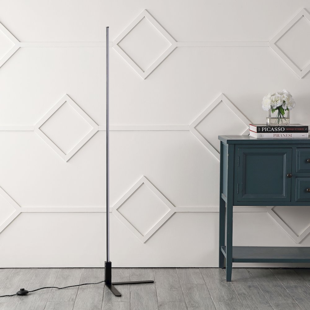 Potts Modern Contemporary Aluminum/Iron Integrated Led Post Floor Lamp. Picture 2