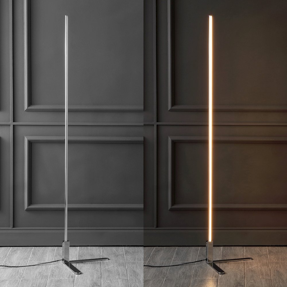 Potts Modern Contemporary Aluminum/Iron Integrated Led Post Floor Lamp. Picture 7