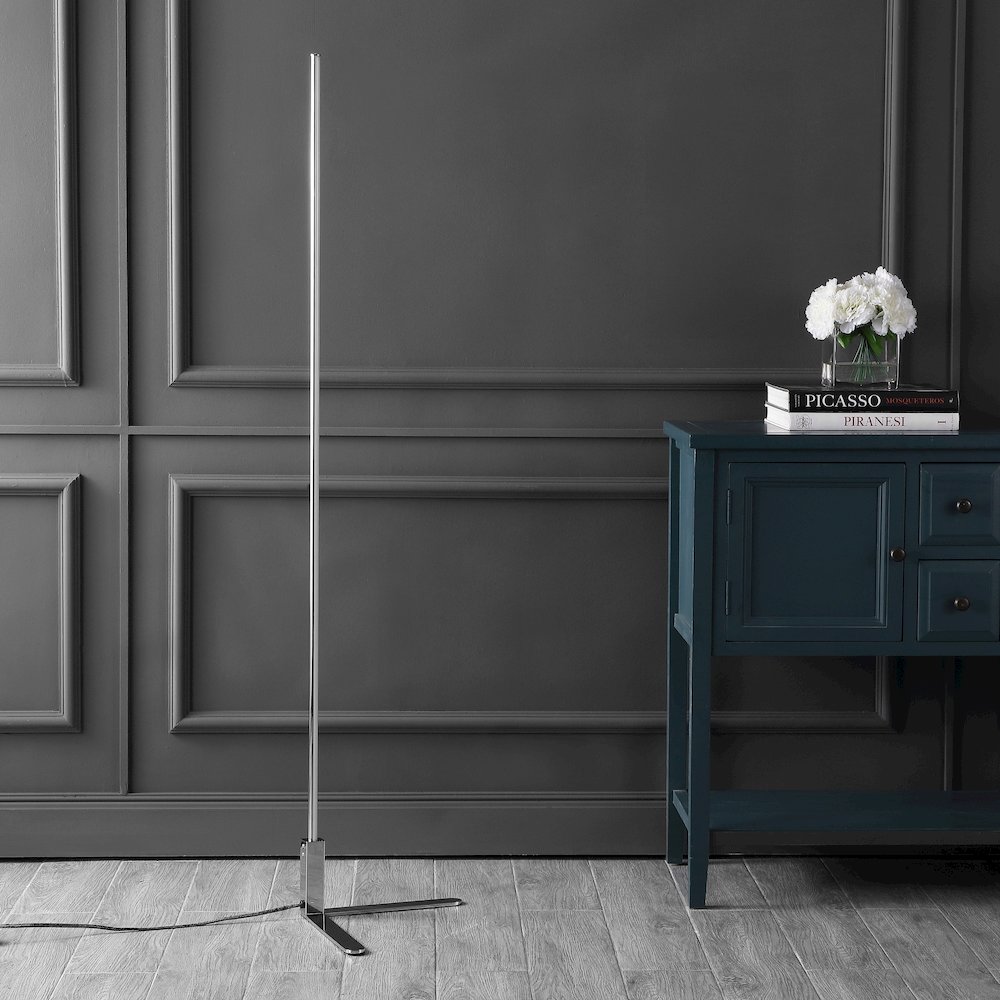 Potts Modern Contemporary Aluminum/Iron Integrated Led Post Floor Lamp. Picture 2