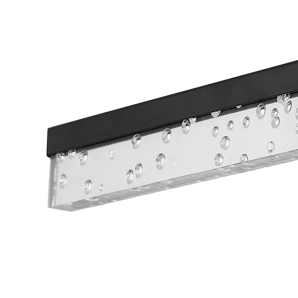 Mario Modern Contemporary Iron/Seeded Acrylic Integrated Led Vanity Light. Picture 3