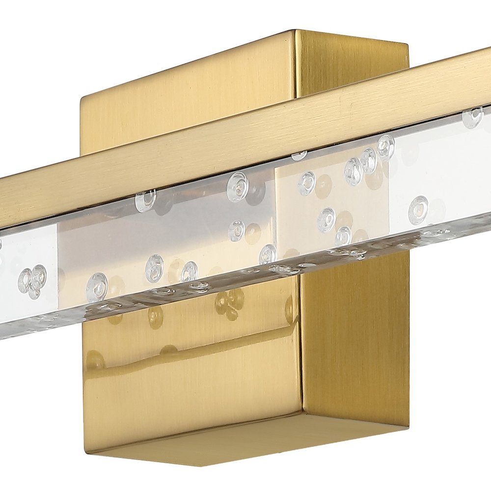 Mario Modern Contemporary Iron/Seeded Acrylic Integrated Led Vanity Light. Picture 4