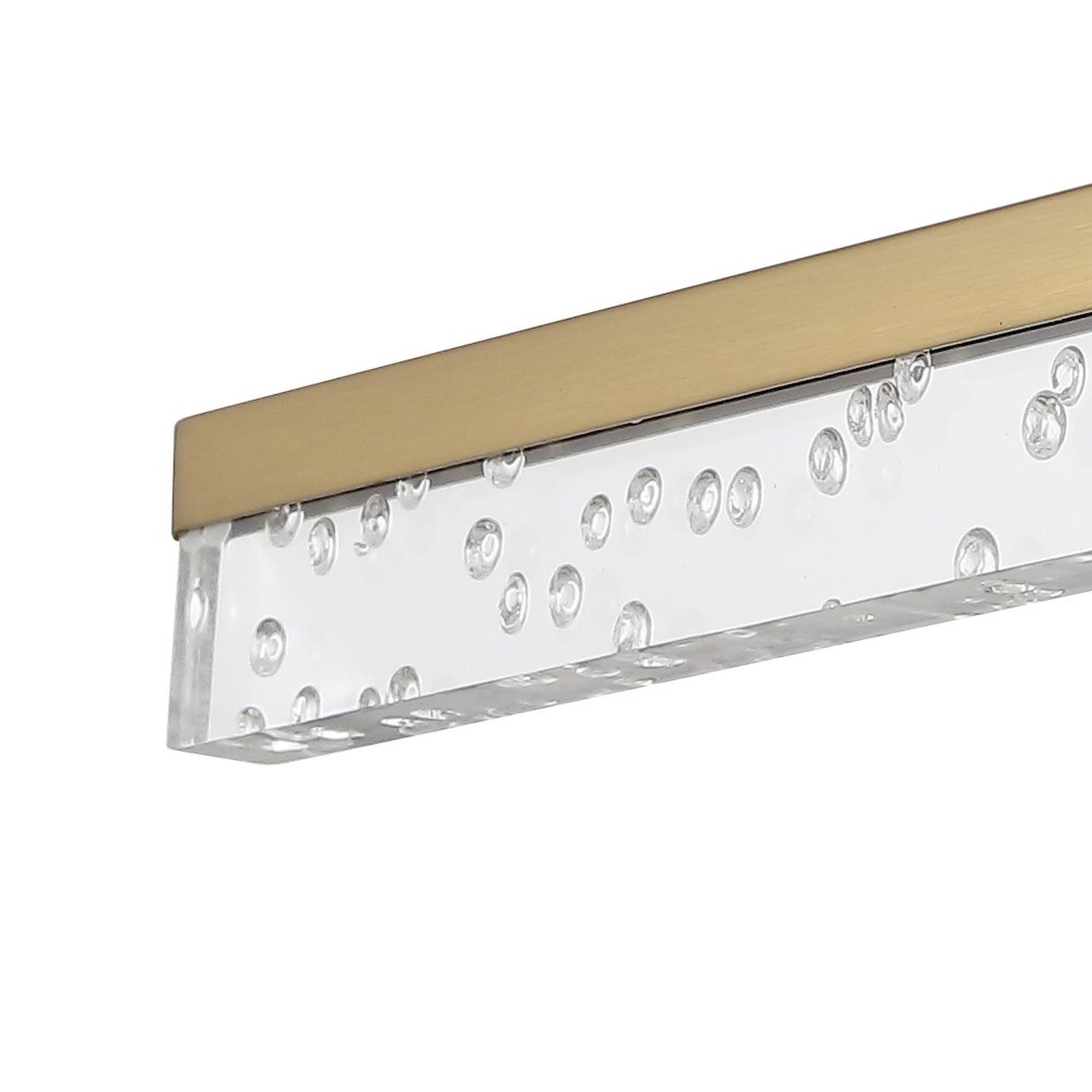 Mario Modern Contemporary Iron/Seeded Acrylic Integrated Led Vanity Light. Picture 3