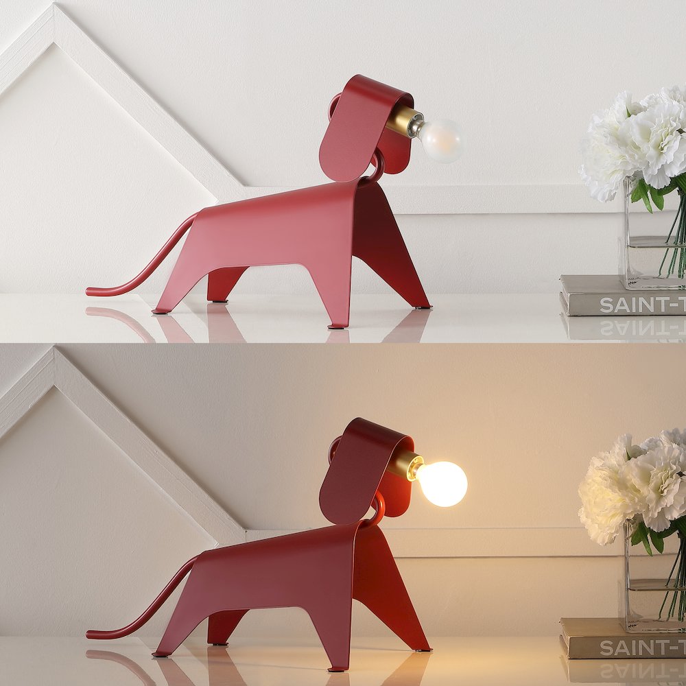 Rover Modern Industrial Iron Canine Led Kids' Lamp. Picture 5