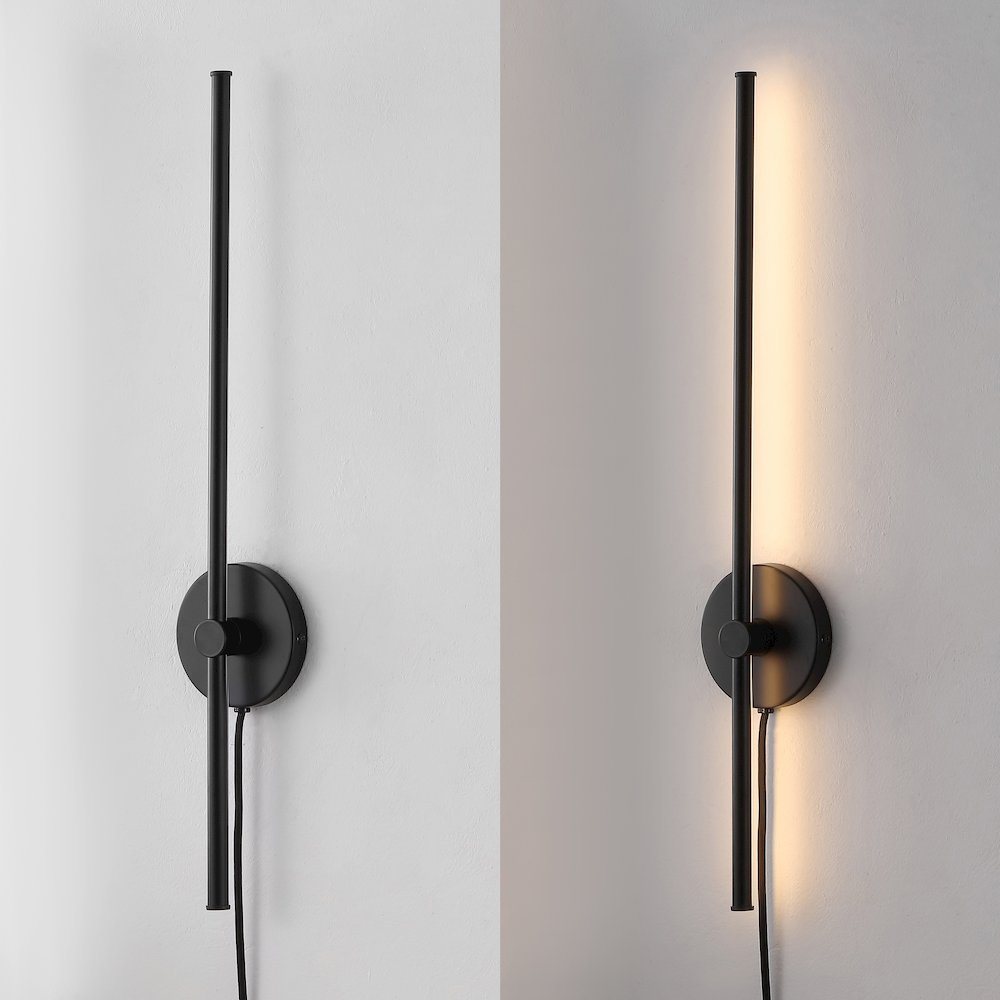 Minimalist Iron Adjustable Bar Integrated Led Plug-In Sconce. Picture 7