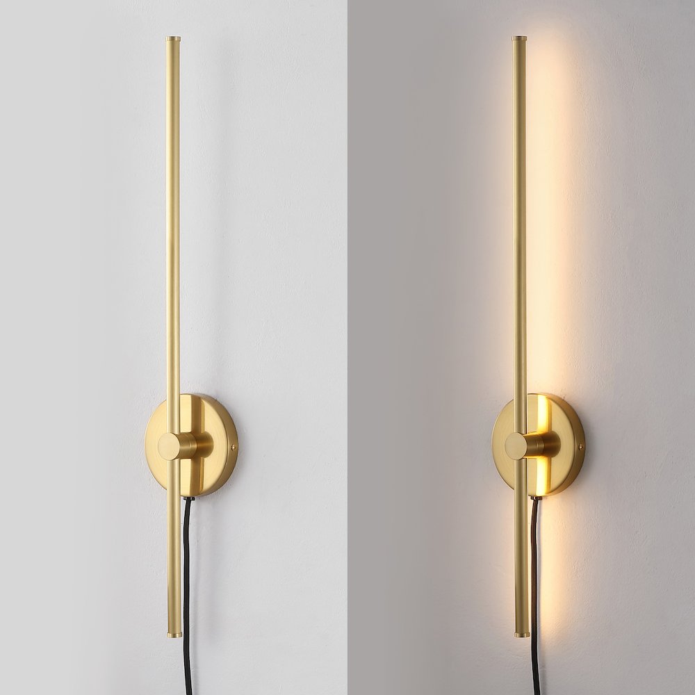 Minimalist Iron Adjustable Bar Integrated Led Plug-In Sconce. Picture 7