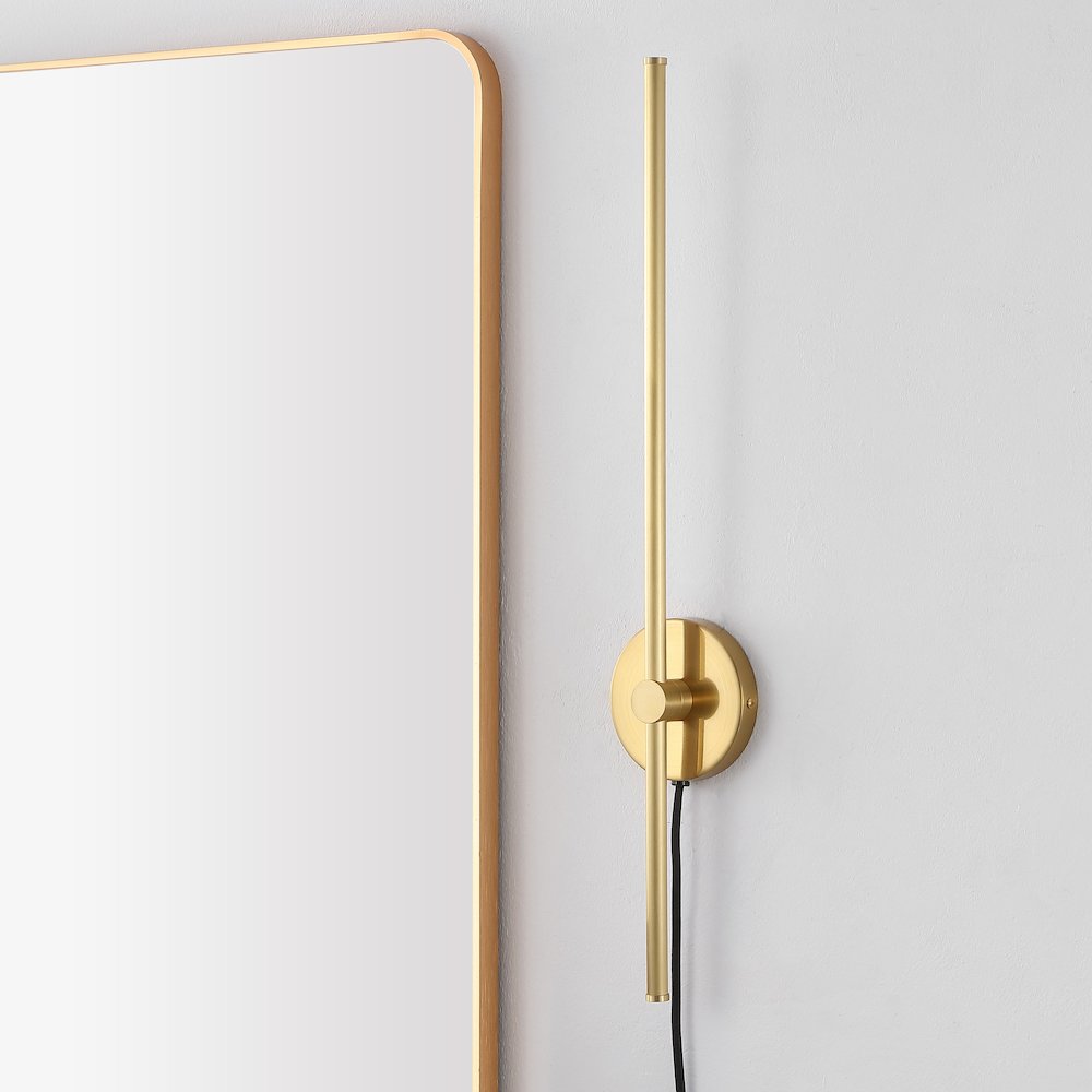 Minimalist Iron Adjustable Bar Integrated Led Plug-In Sconce. Picture 2