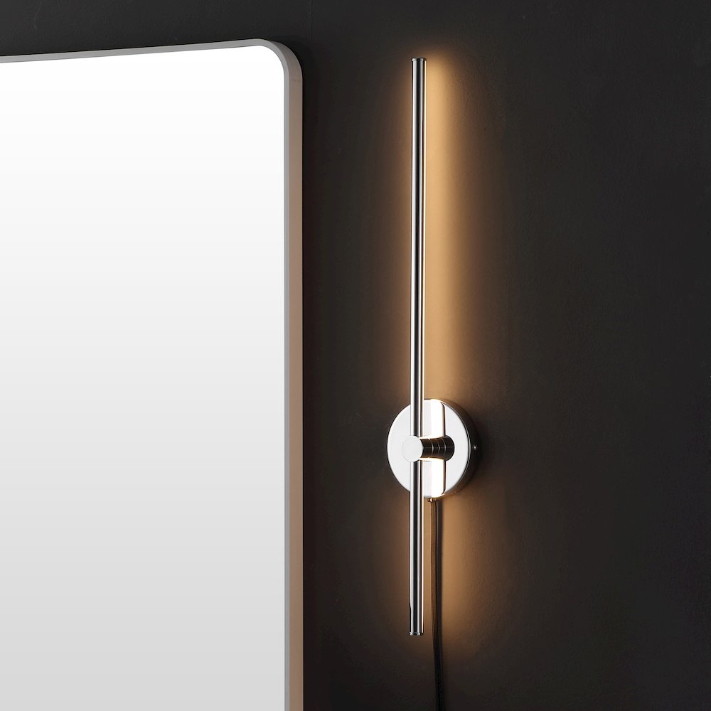 Minimalist Iron Adjustable Bar Integrated Led Plug-In Sconce. Picture 1