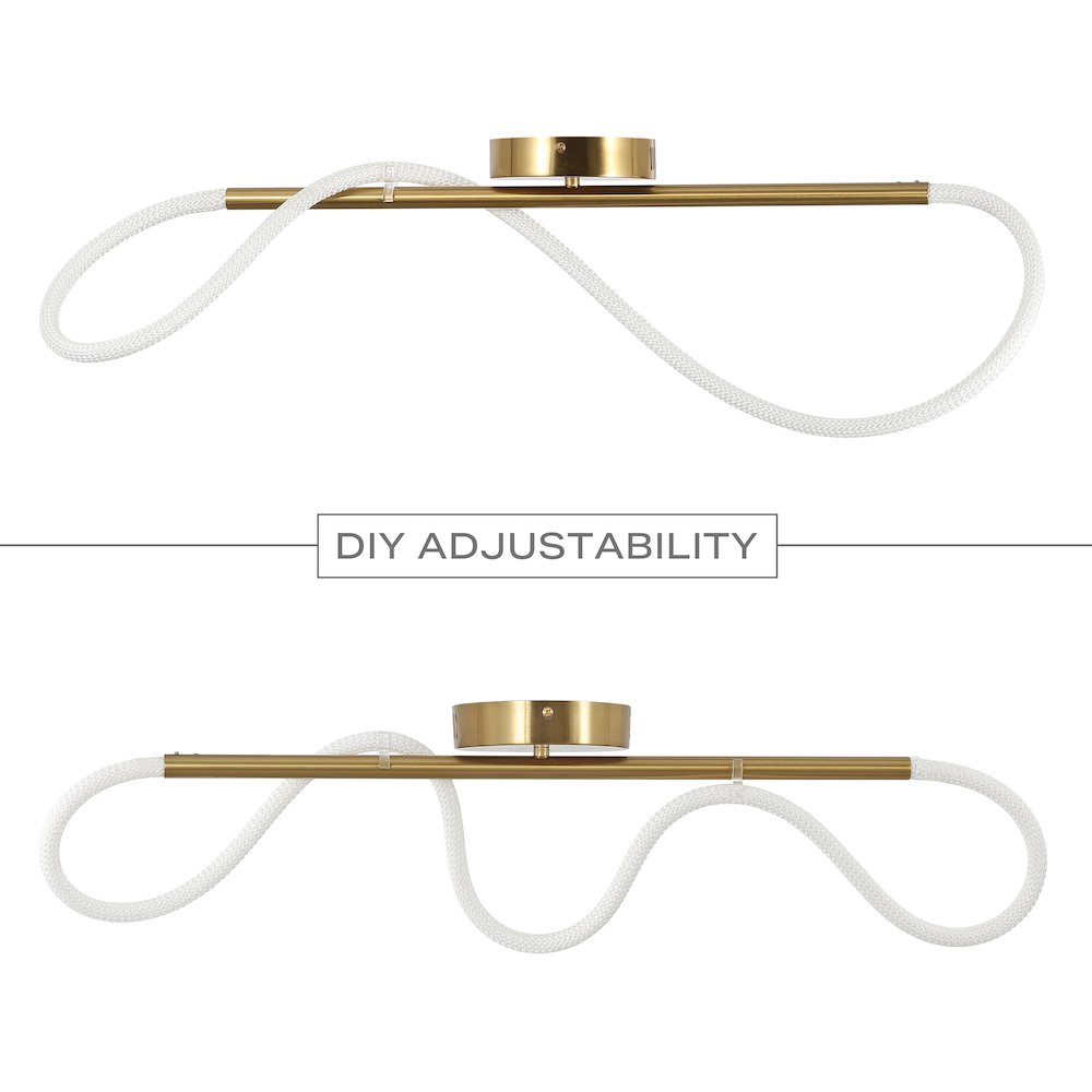 Contemporary Minimalist 360 Adjustable Silicone Neon Rope Dimmable Linear. Picture 6