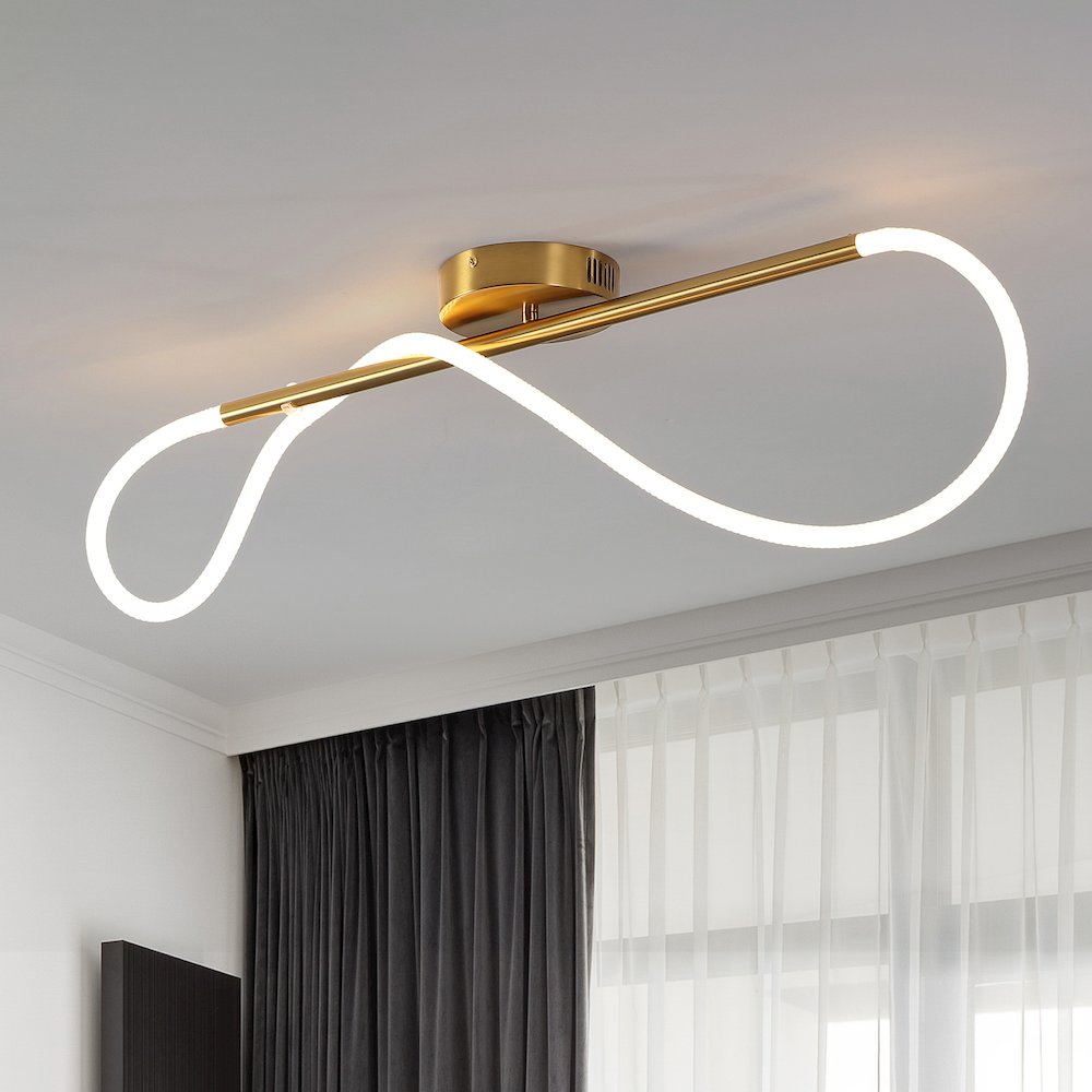 Contemporary Minimalist 360 Adjustable Silicone Neon Rope Dimmable Linear. Picture 1