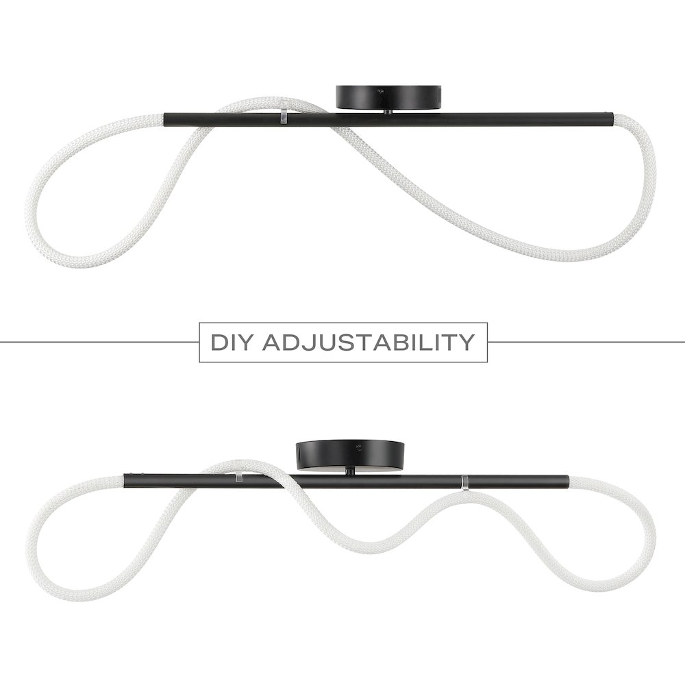 Contemporary Minimalist 360 Adjustable Silicone Neon Rope Dimmable Linear. Picture 6