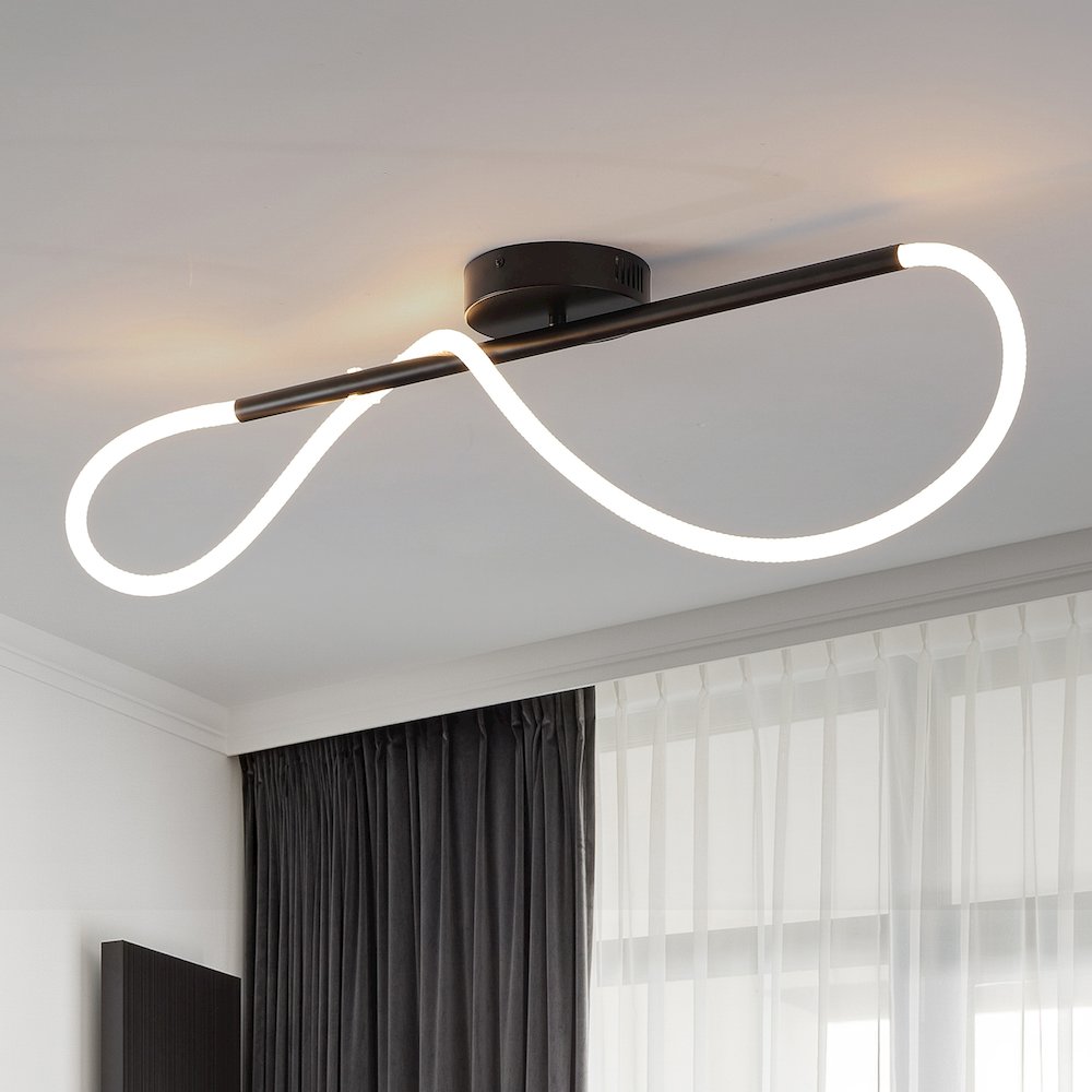 Contemporary Minimalist 360 Adjustable Silicone Neon Rope Dimmable Linear. Picture 1