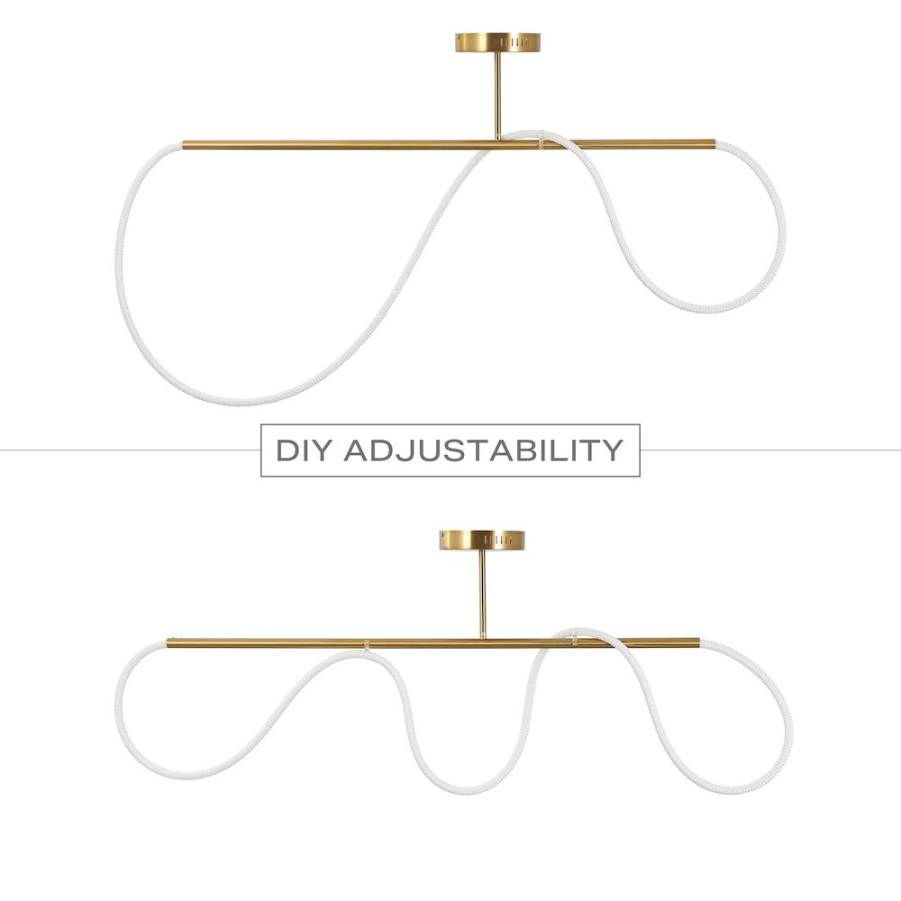 Contemporary Minimalist 360 Adjustable Silicone Neon Rope Dimmable Linear. Picture 6