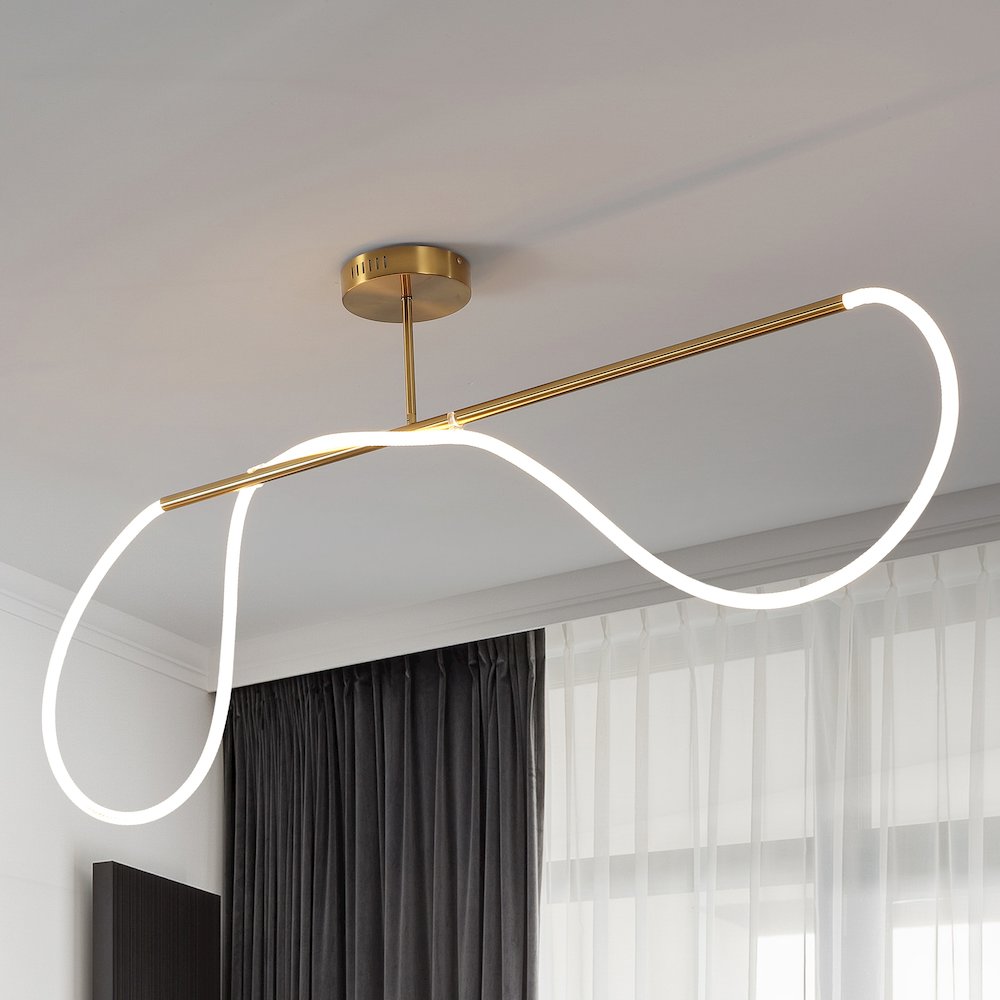 Contemporary Minimalist 360 Adjustable Silicone Neon Rope Dimmable Linear. Picture 1