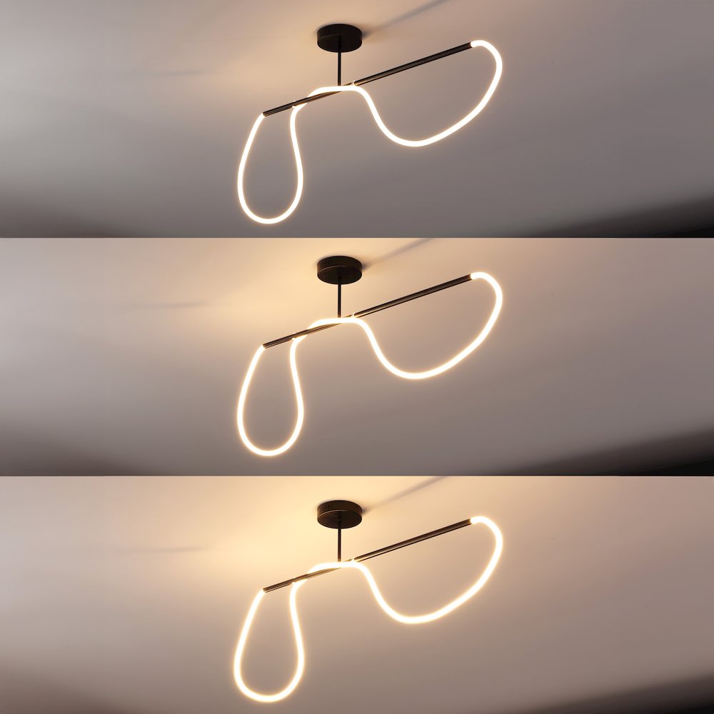 Contemporary Minimalist 360 Adjustable Silicone Neon Rope Dimmable Linear. Picture 4
