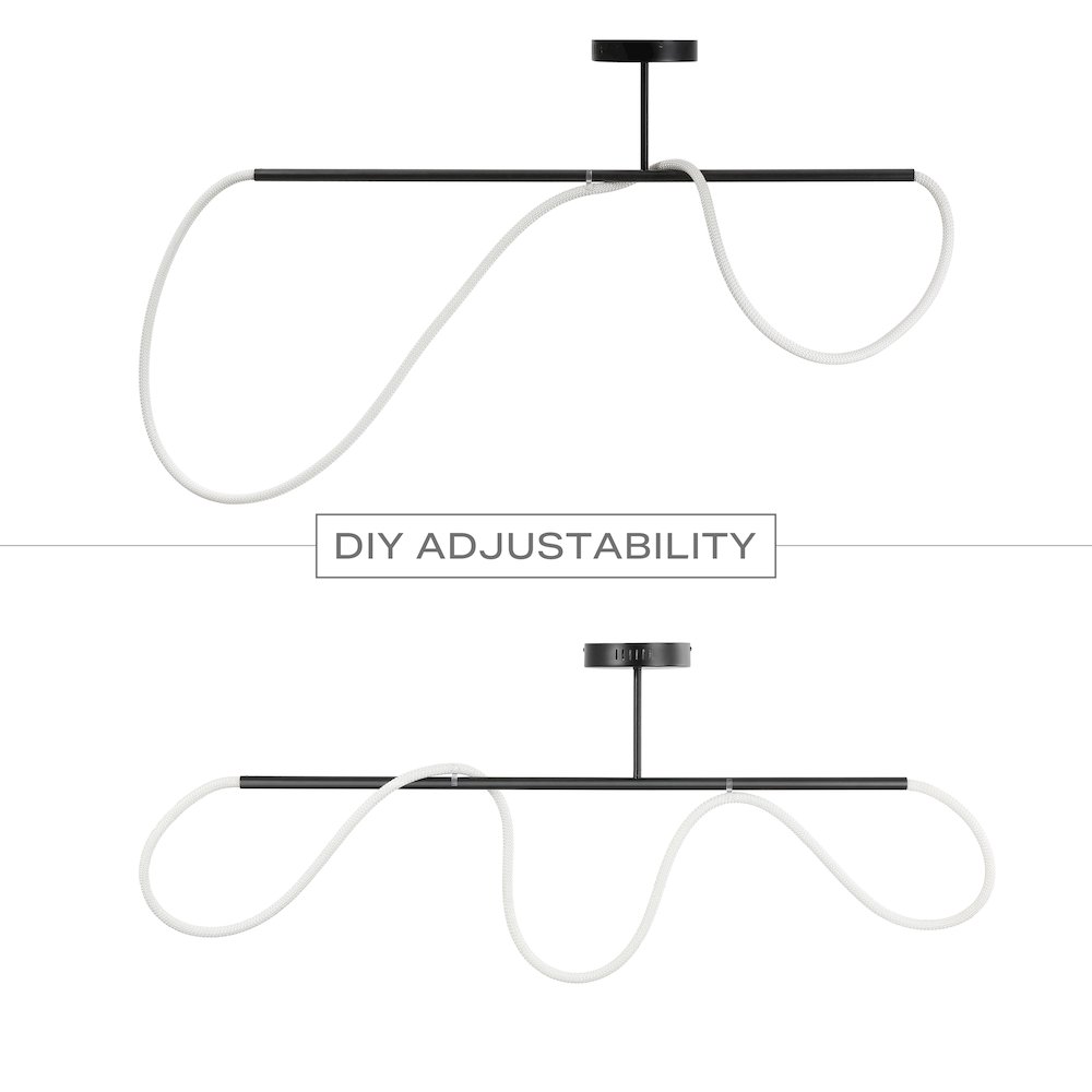 Contemporary Minimalist 360 Adjustable Silicone Neon Rope Dimmable Linear. Picture 6