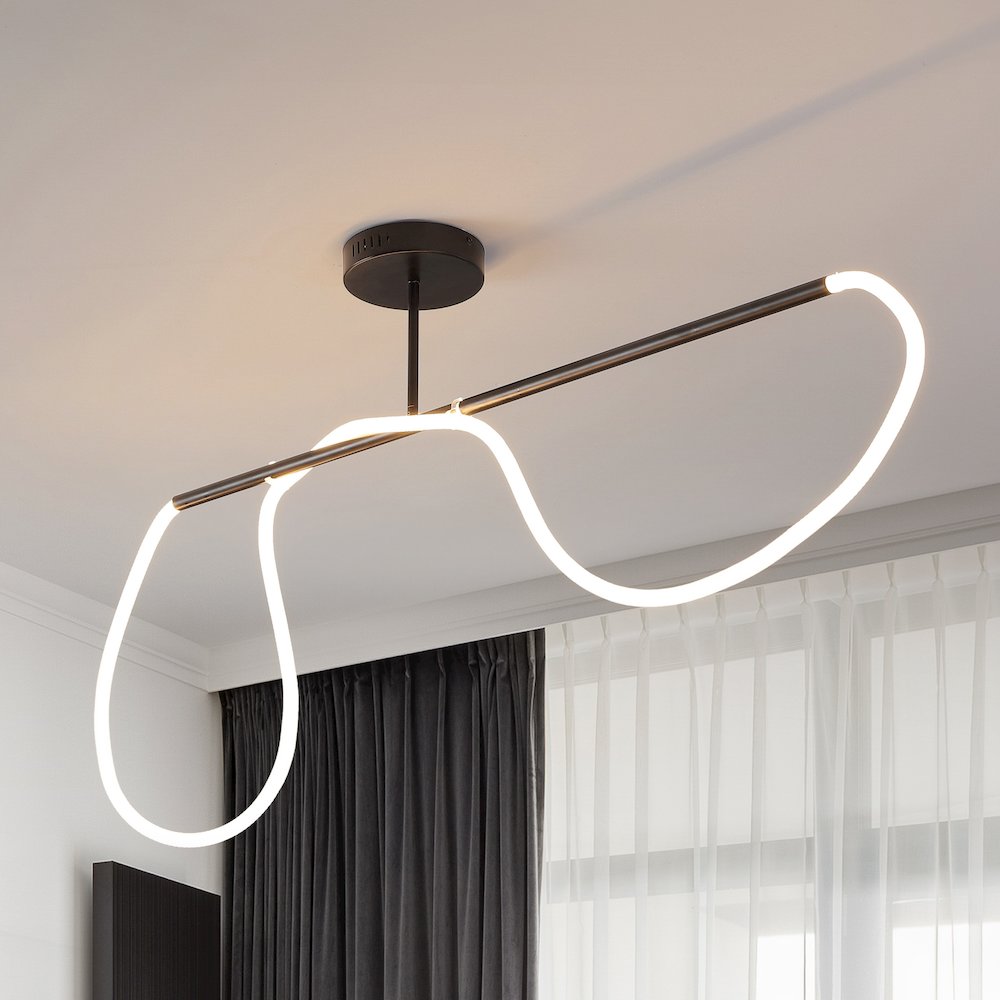 Contemporary Minimalist 360 Adjustable Silicone Neon Rope Dimmable Linear. Picture 1