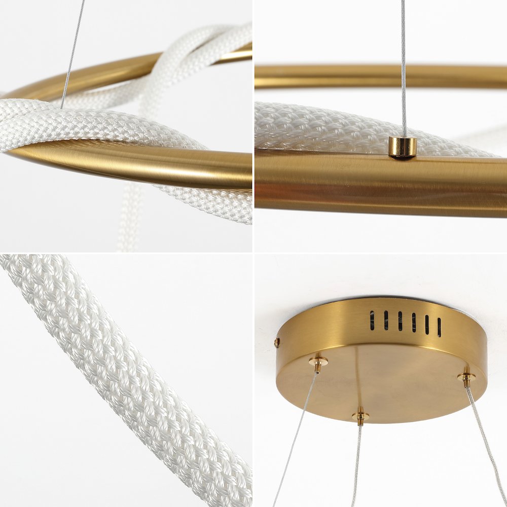 Minimalist 360 Adjustable Silicone Neon Rope Dimmable Integrated LED Chandelier. Picture 5