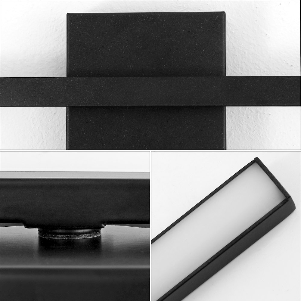 Indoor/Outdoor Metal 350-Degree Rotatable Dimmable Integrated LED Wall Sconce. Picture 4