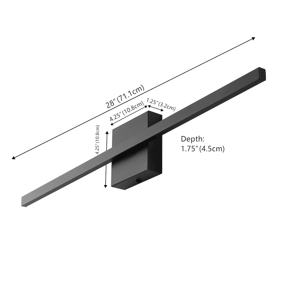Indoor/Outdoor Metal 350-Degree Rotatable Dimmable Integrated LED Wall Sconce. Picture 2
