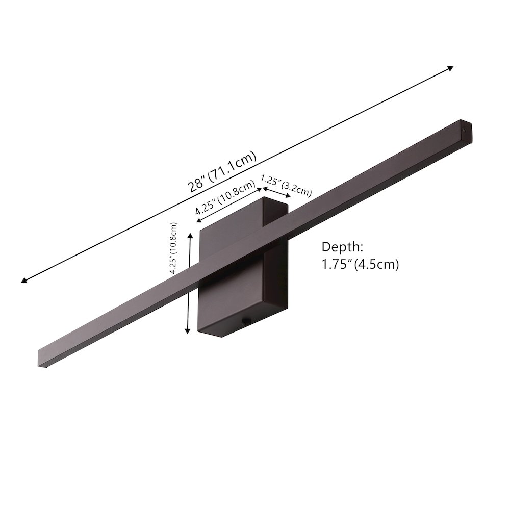 Indoor/Outdoor Metal 350-Degree Rotatable Dimmable Integrated LED Wall Sconce. Picture 2