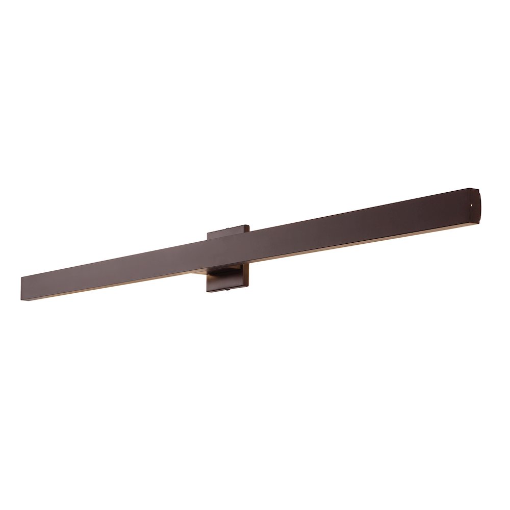 350-Degree Rotate Dimmable Integrated Linear LED Wall Sconce, Oil Rubbed Bronze. Picture 1