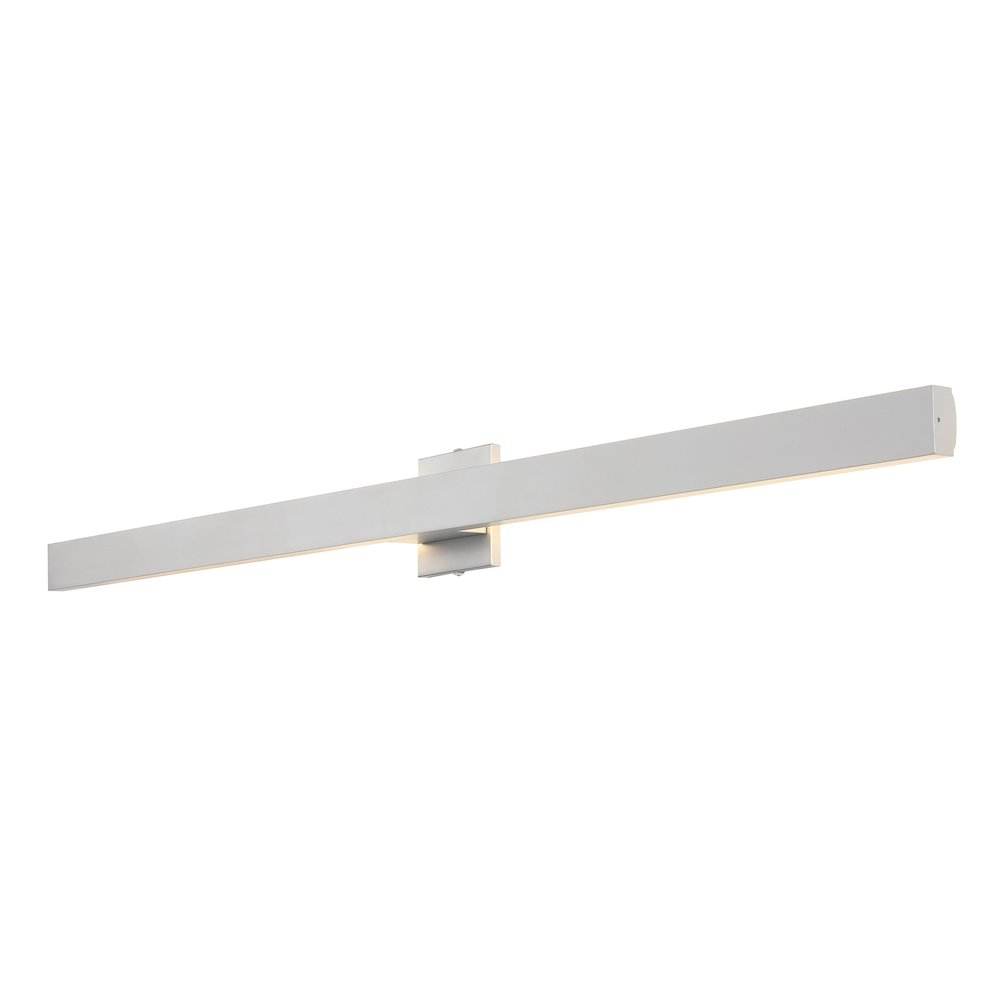 Metal 350-Degree Rotate Dimmable Integrated Linear LED Wall Sconce, Silver. Picture 1
