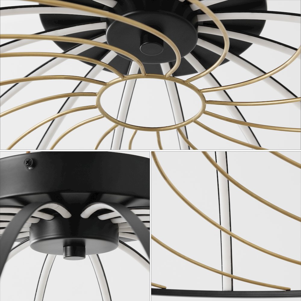 Contemporary Adjustable Silicone Rope Metal Dimmable Integrated LED Chandelier. Picture 4