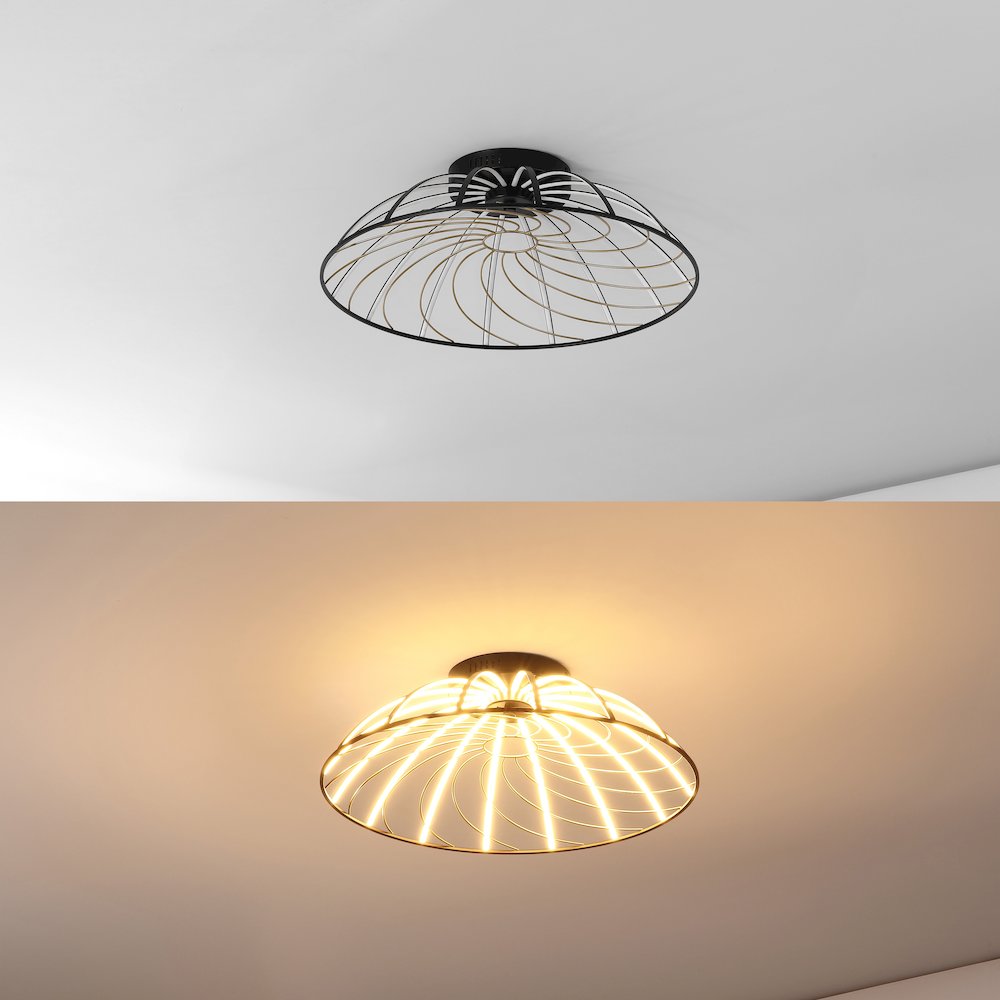 Contemporary Adjustable Silicone Rope Metal Dimmable Integrated LED Chandelier. Picture 2