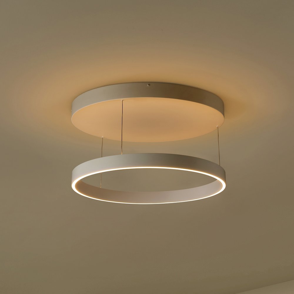 Jense Minimalist Modern Metal Adjustable Dimmable Ring LED Pendant. Picture 3