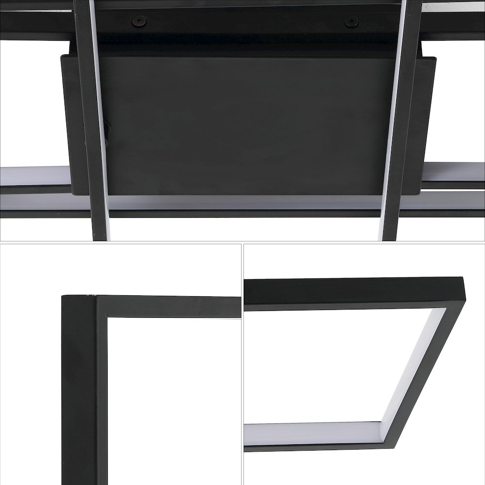 Minimalist Metal Adjustable Dimmable Geometric Integrated LED Flush Mount. Picture 5