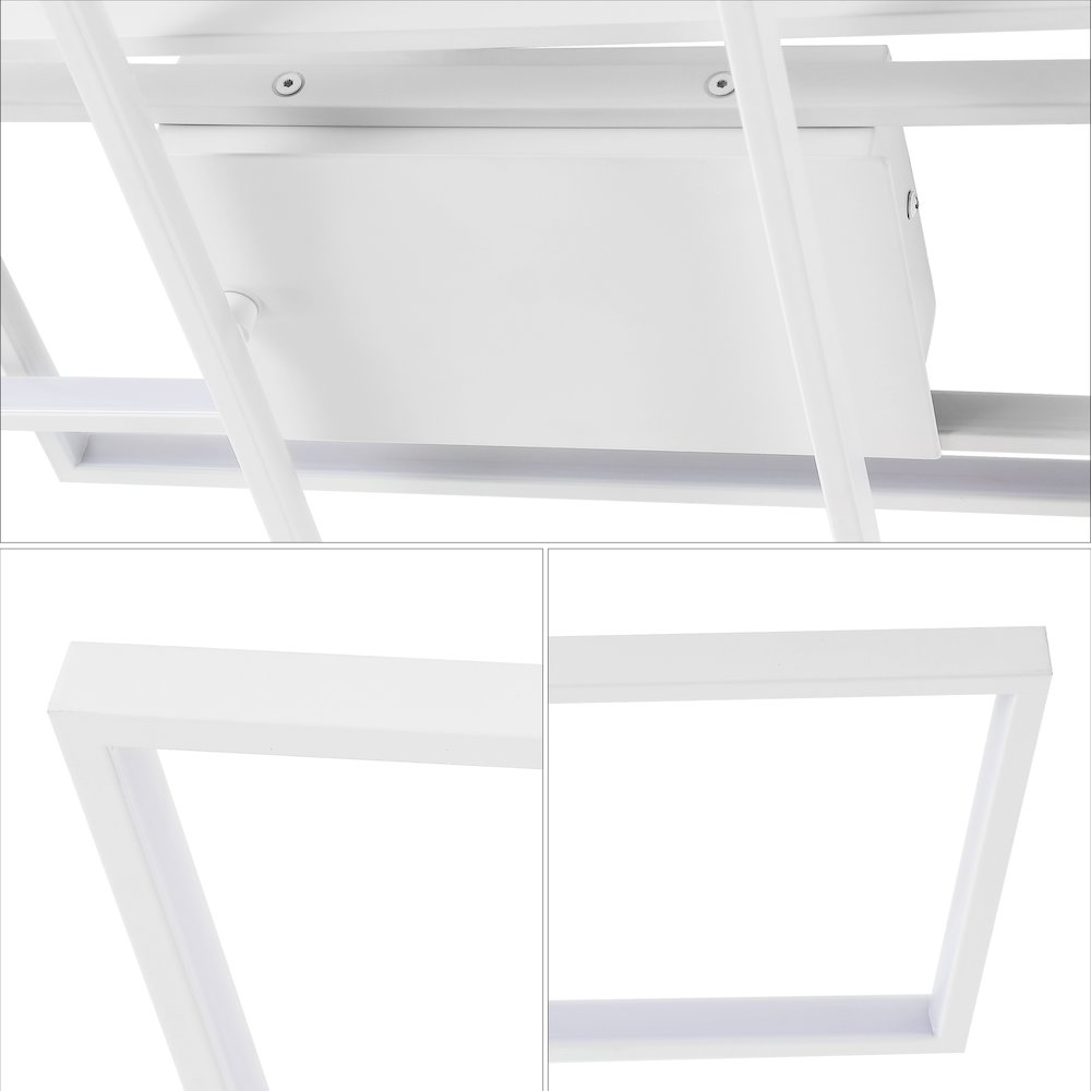 Minimalist Metal Adjustable Dimmable Geometric Integrated LED Flush Mount. Picture 5